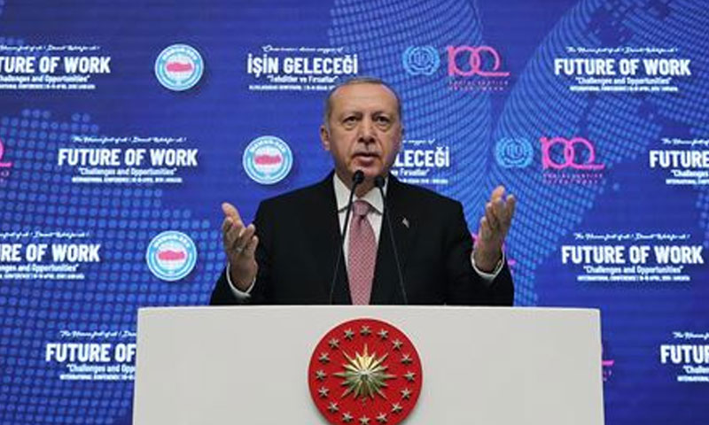 الرئيس التركي رجب طيب أردوغان- 18 من نيسان 2019 (الأناضول)