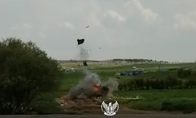 الجيش الوطني يفجر سيارتين مفخختين في ريف حلب الشمالي - نيسان 2019 (الجيش الوطني)