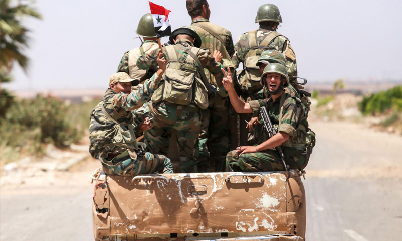 عناصر من قوات الأسد في الجنوب السوري - 2018 (ميدل أيست)