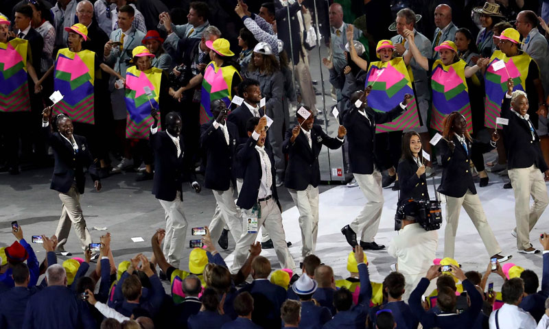فريق الرياضيين اللاجئين أثتاء مشاركتهم في أولمبياد ريو دي جانيرو 2016 - (olympic.org)