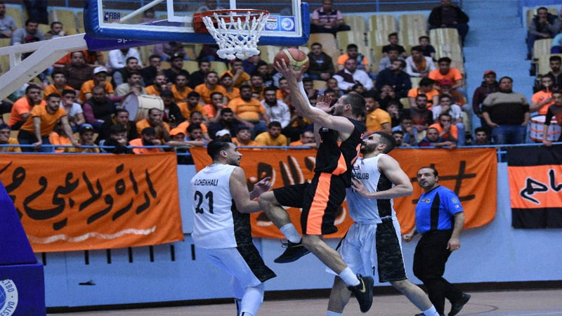 من مباراة الوحدة والجيش ضمن منافسات الدوري السوري لكرة السلة 30 نيسان 20191 (صفحة الاتحاد السوري لكرة السلة على فيس بوك)