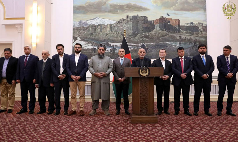 الرئيس الأفغاني أشرف غني يتحدث عن صفقة المبادلة في كابول -12 تشرين الثاني2019 - (رويترز)