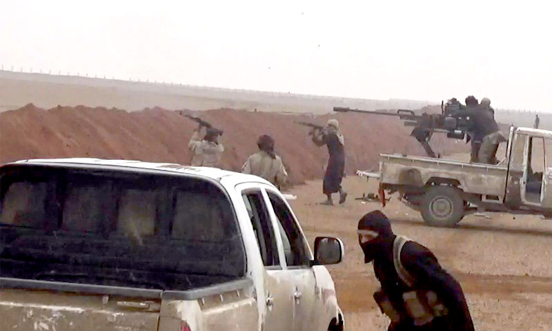 تقرير مصور للاشتباكات بين مقاتلي تنظيم الدولة وقسد في الباغوز شرق الفرات - 16 آذار 2019 (ناشر نيوز)