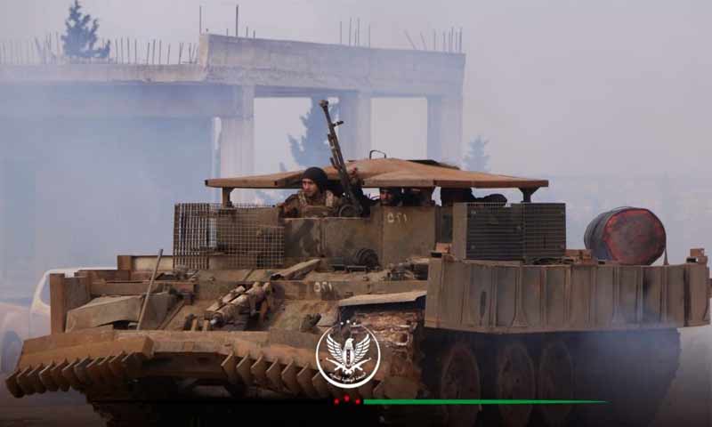 انطلاق مقاتلي الجبهة الوطنية للتحرير إلى جبهات القتال في ريف إدلب الشرقي - 24 شباط 2020 (الجبهة الوطنية للتحرير)