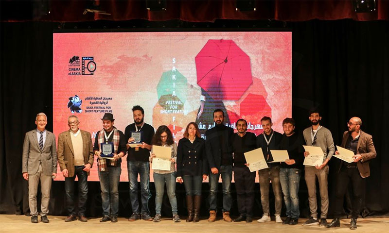صور الفائزين في ختام مهرجان الساقية السينمائي في القاهرة 4 من آذار 2020 (صفحة المهرجان في فيس بوك)