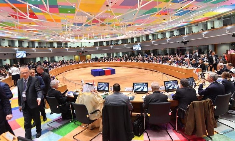 جانب من لقاءات مؤتمر "بروكسل 3" - 14 من آذار 2019 (AFP)