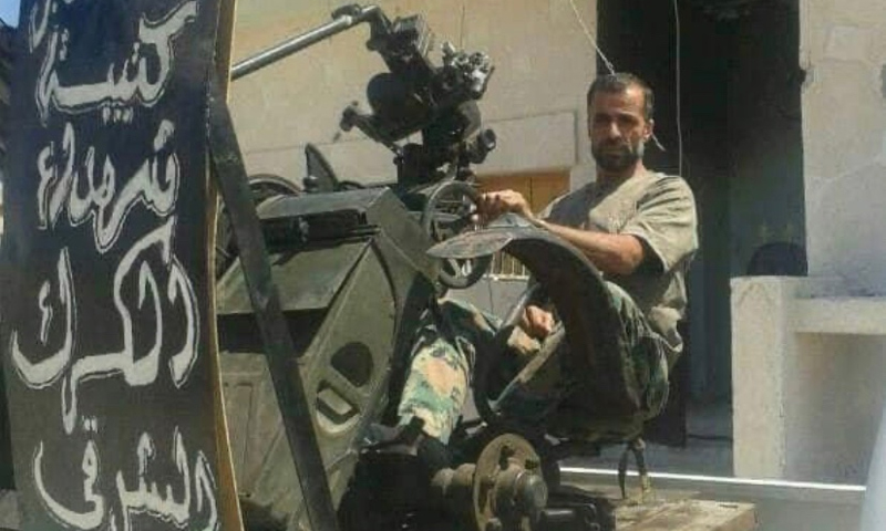 القيادي السابق في "الجيش الحر" عاكف الزكي والذي تعرض للاغتيال رميًا بالرصاص أمام منزله في بلدة الكرك الشرقي - (اللجاة برس)