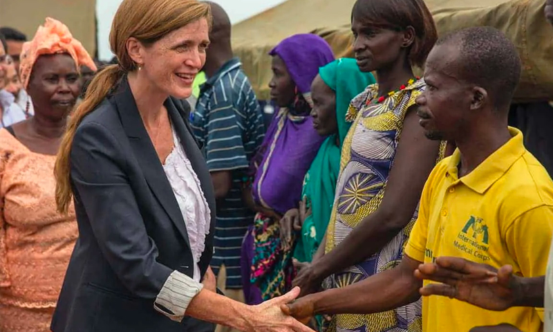 السفيرة الأمريكية السابقة في الأمم المتحدة سامانثا بور في زيارة إلى السودان - 2016 (UNMISS)