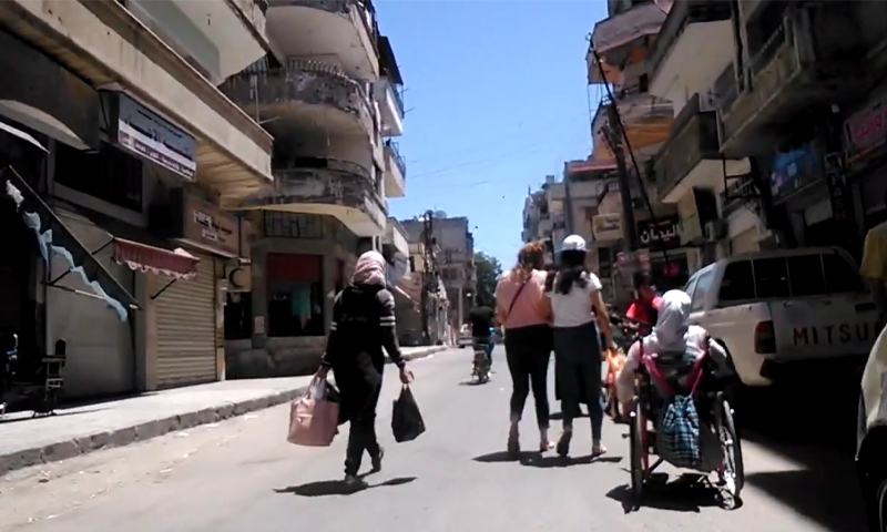 حي باب السباع في مدينة حمص - حزيران 2020 (دوحة العاصي والميماس/ يوتيوب)