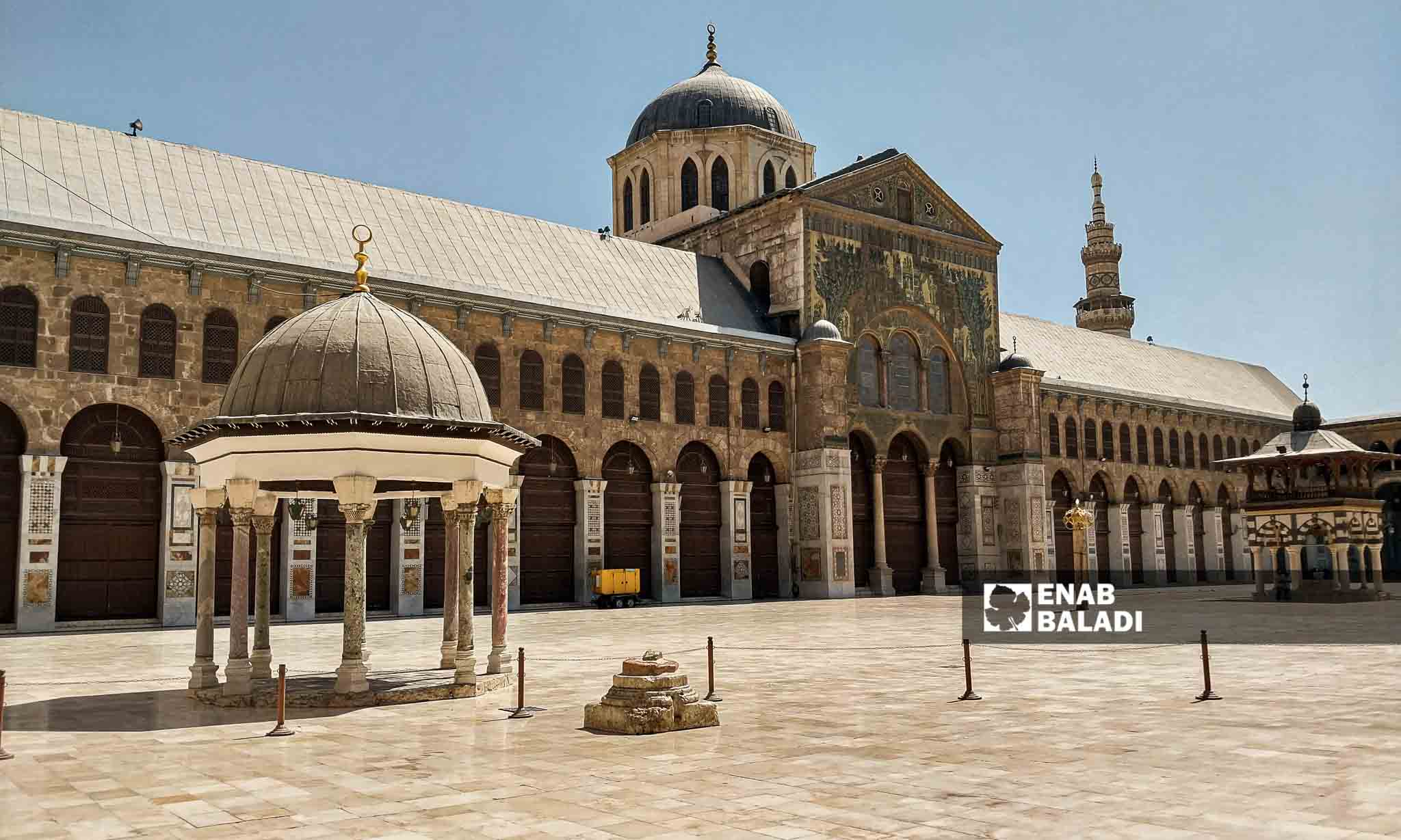 باحة المسجد الأموي في دمشق - 26 من تموز 2023 (عنب بلدي/سارة الأحمد)