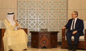 وزير الخارجية البحريني في دمشق لأول مرة منذ 2011- 28 من نيسان 2024 (وزارة الخارجية السورية/ فيس بوك)