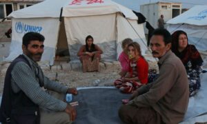 لاجئون سوريون في مخيم بإقليم كوردستان العراق (ِAFP/ سفين حميد)