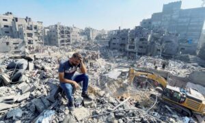 من آثار القصف الإسرائيلي على غزة- تشرين الأول 2023 (BBC)