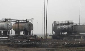 أضرار لحقت بمحطة سعيدة النفطية إثر قصف جوي تركي طالها في محافظة الحسكة- 20 من أيار 2024 (هاوار) 
