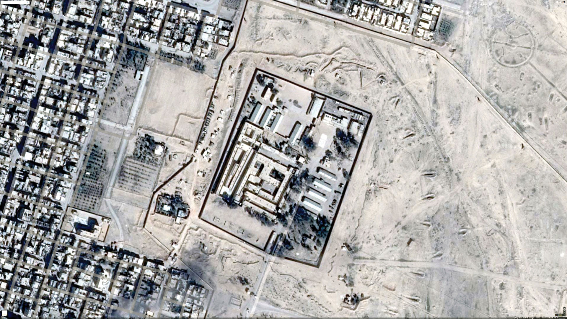 Aerial view of Tadmur Prison 