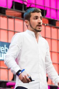 Wael al- Masri during his participation in the “Websummit Lisbon” competition 2016