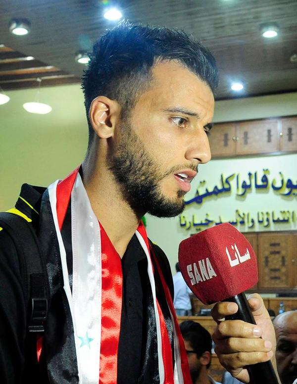 Omar al-Somah, player of the national Syrian team and Al-Ahli Saudi FC