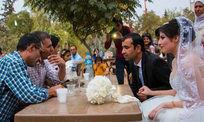 The first civil marriage in the town of Tell Abyad in Ayn al-Arab city 2015 (Internet)