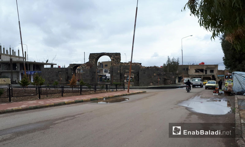 The Stone Gate of the City of Shahba in As-Suwayda governorate- December 2017 (Enab Baladi)