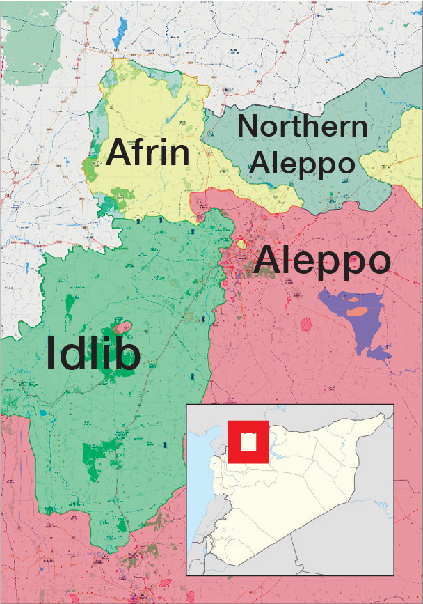 The Control Map in Northern Syria – 18 February 2018 (Livemap) 