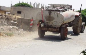 وسائل نقل المياه في بلدة تلدا في ريف حمص
