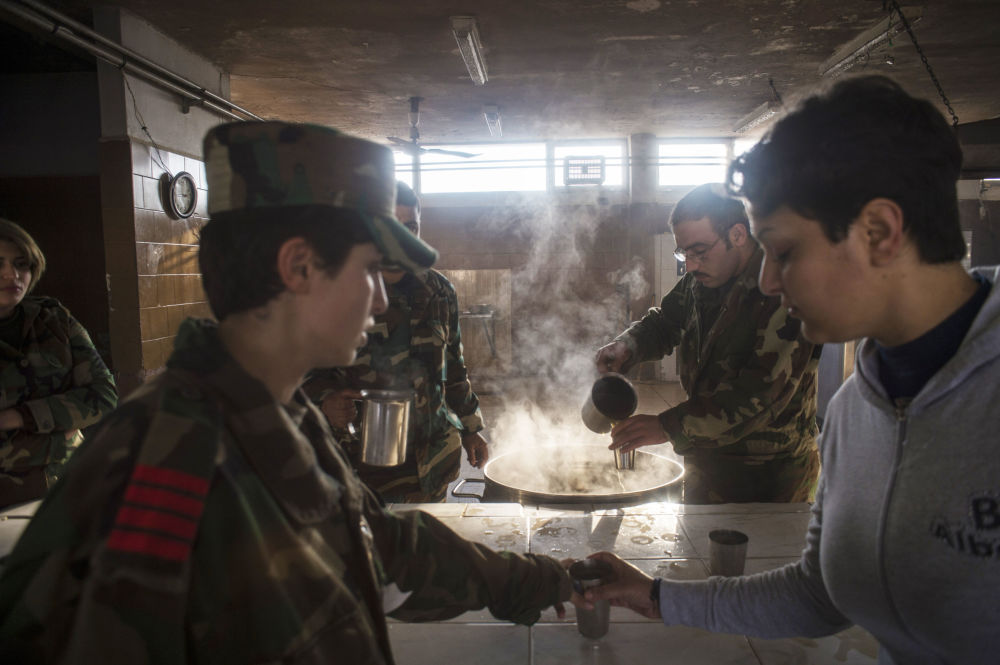 الأكاديمية العسكرية في دمشق- الثلاثاء 22 كانون الأول 2015 (وكالة سبوتنيك الروسية)