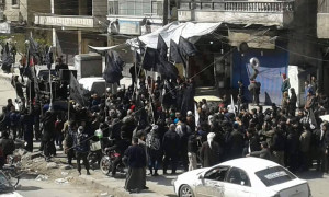 مظاهرة حزب التحرير في مدينة حلب - الجمعة 18 آذار