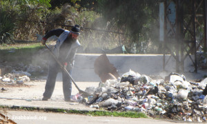 أزمة القمامة في حي الوعر، تشرين الثاني 2015(عنب بلدي)