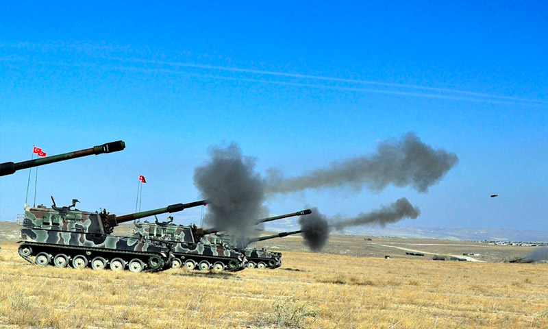 المدفعية التركية على الحدود السورية (تعبيرية)