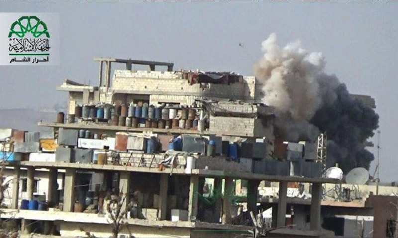 استهداف موقع تتمركز فيه قوات الأسد على جبهة دروشا في الغوطة الغربية - 16 أيار 2016 (أحرار الشام)