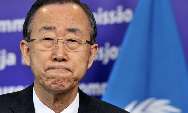 الأمين العام للأمم المتحدة، بان كي مون (وكالات).