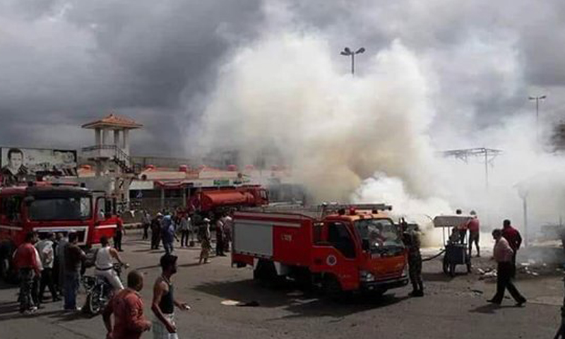 الأضرار المادية الكبيرة جراء الانفجارات في مدينة طرطوس، الاثنين 23 أيار.