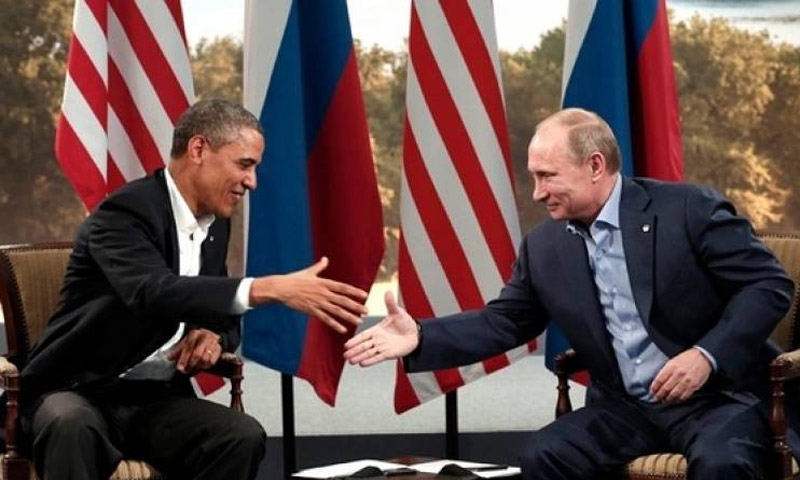 الرئيس الامريكي باراك اوباما والروسي فلاديمير بوتين (انترنت)