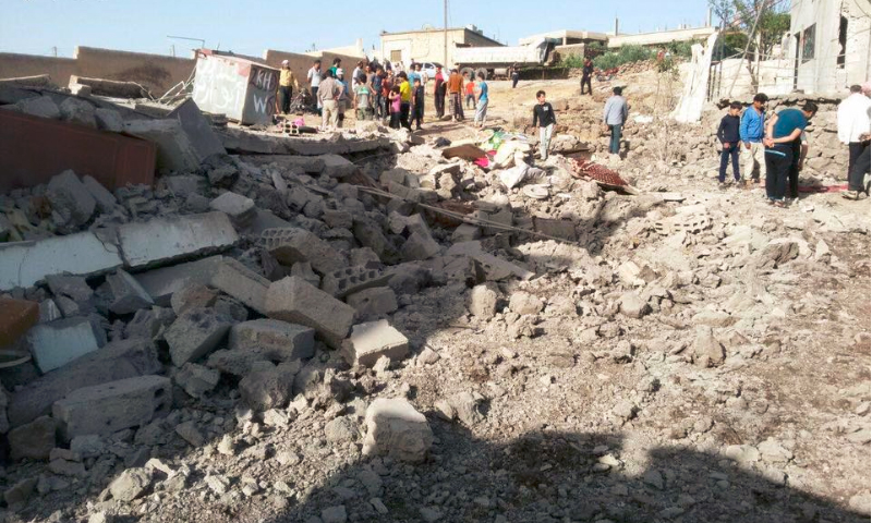 آثار القصف على مدينة الحارة في درعا - الثلاثاء 14 حزيران (عنب بلدي)