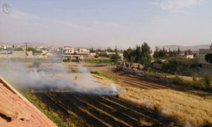 احتراق المحاصيل الزراعية في داريا (المجلس المحلي للمدينة)