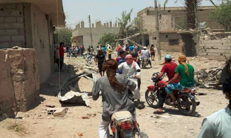 القصف على بلدة القورية 25 حزيران(انترنت)