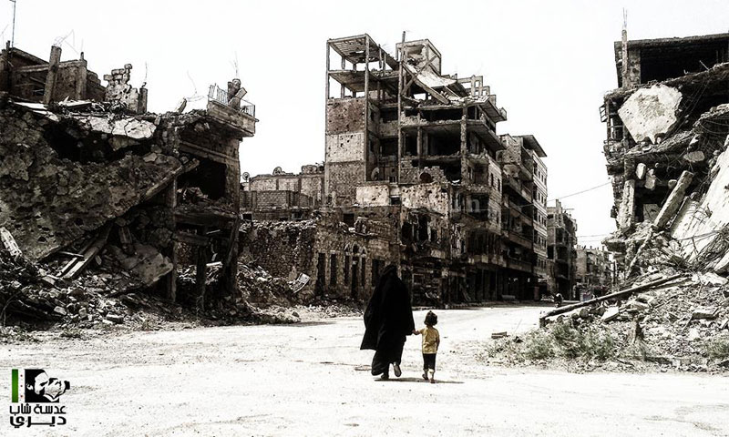 الدمار في مدينة دير الزور- أيار 2016 (عدسة شاب ديري)