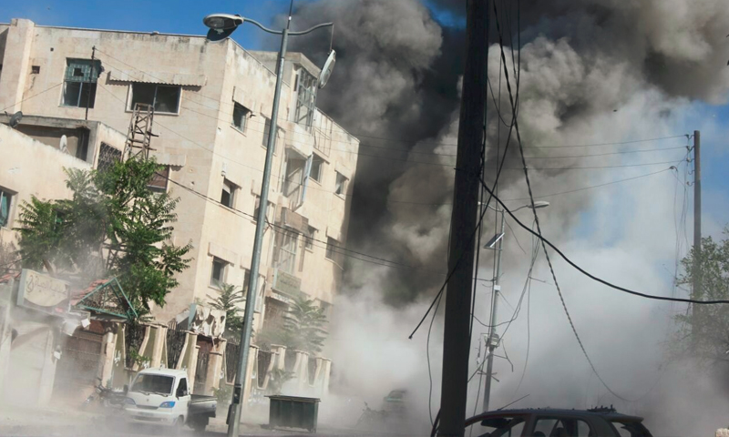آثار القصف على مدينة إدلب - الأربعاء 20 تموز (ناشطون)