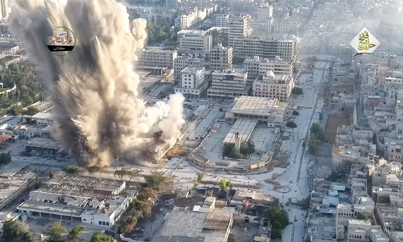 تفجير فرع المرور في حلب - الخميس 21 تموز (يوتيوب)