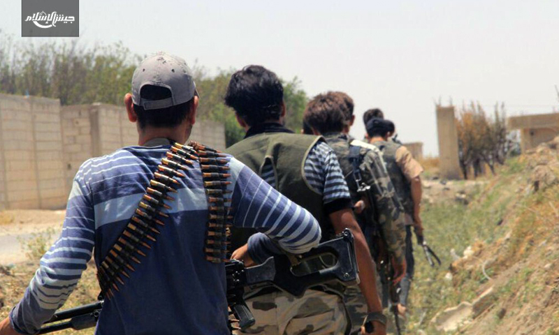 مقاتلون في فصيل "جيش الإسلام" في الغوطة الشرقية - 29 حزيران 2016 (جيش الإسلام)