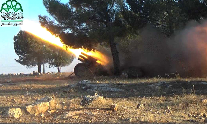 استهداف قوات الأسد على محور الفنية الجوية في حلب - الأربعاء 17 آب (حركة أحرار الشام الإسلامية)