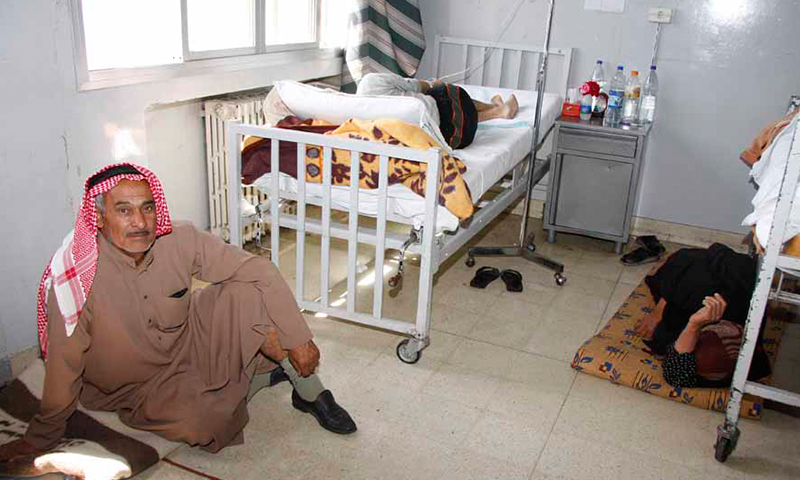 مرضى سوريون في مستشفى المواساة بدمشق (تشرين)