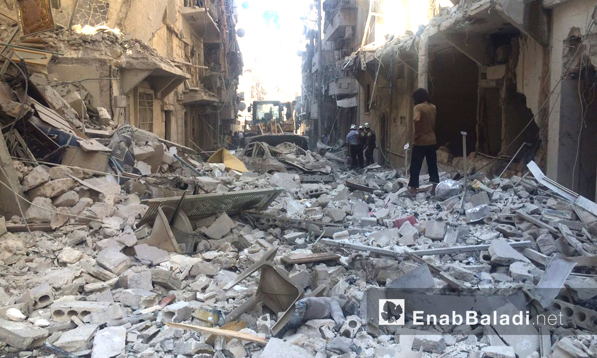  آثار القصف على حي السكري في حلب - الاثنين 5 أيلول (عنب بلدي)