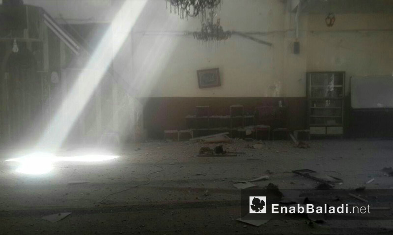 أحد المساجد المدمرة في دوما بالغوطة الشرقية - 9 أيلول (عنب بلدي)