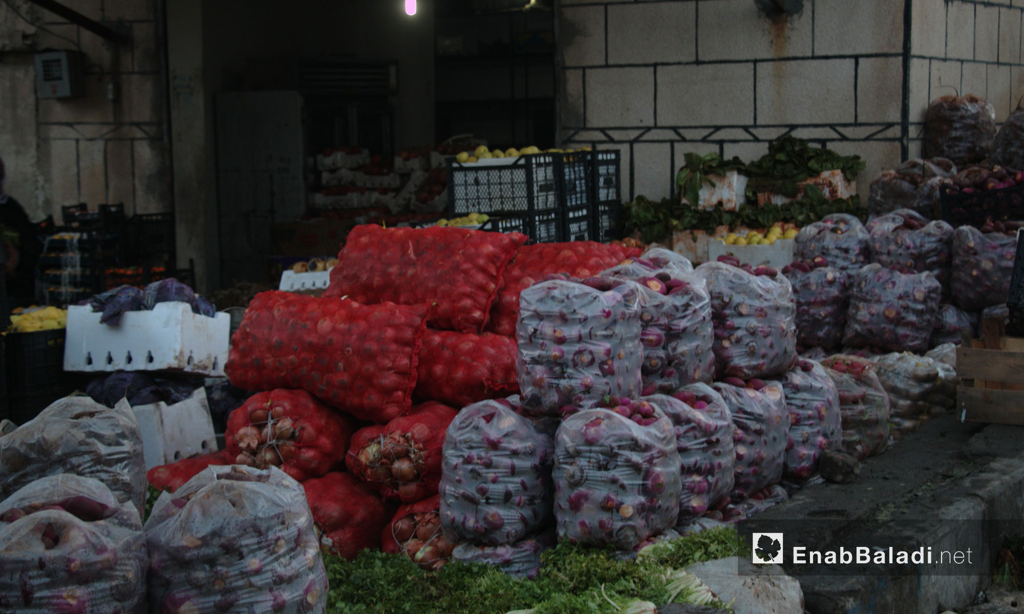 سوق بيع الخضراوات في مدينة جرابلس - 29 كانون الأول 2016 (عنب بلدي)