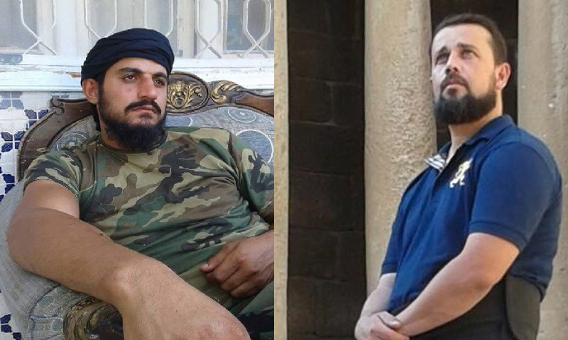 القياديان في "الجيش الحر" أيمن أبازيد (يسار الصورة) ومصطفى الكسم (فيس بوك)