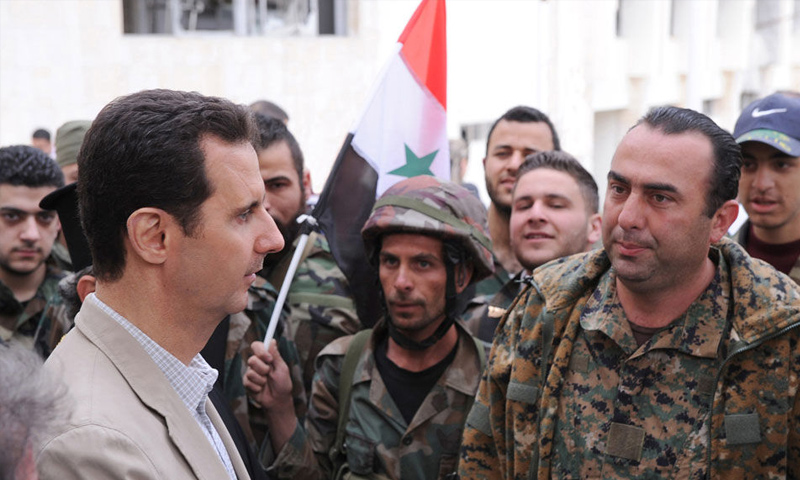 تعبيرية: الأسد إلى جانب قواته في سوريا - (إنترنت)