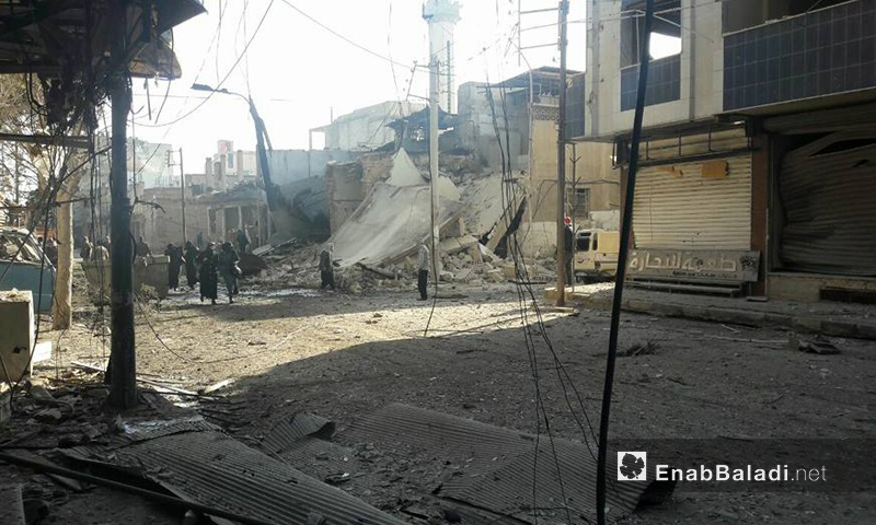 أضرار بشرية ومادية جراء غارت جوية على مدينة دوما- الخميس 29 كانون الأول (عنب بلدي)