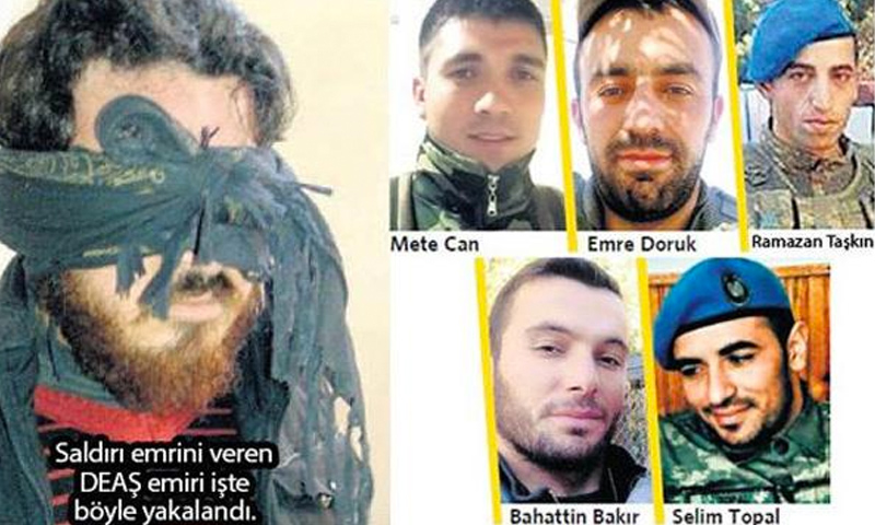 صور القتلى الأتراك ومنفذ العملية (صحيفة غونيش التركية)