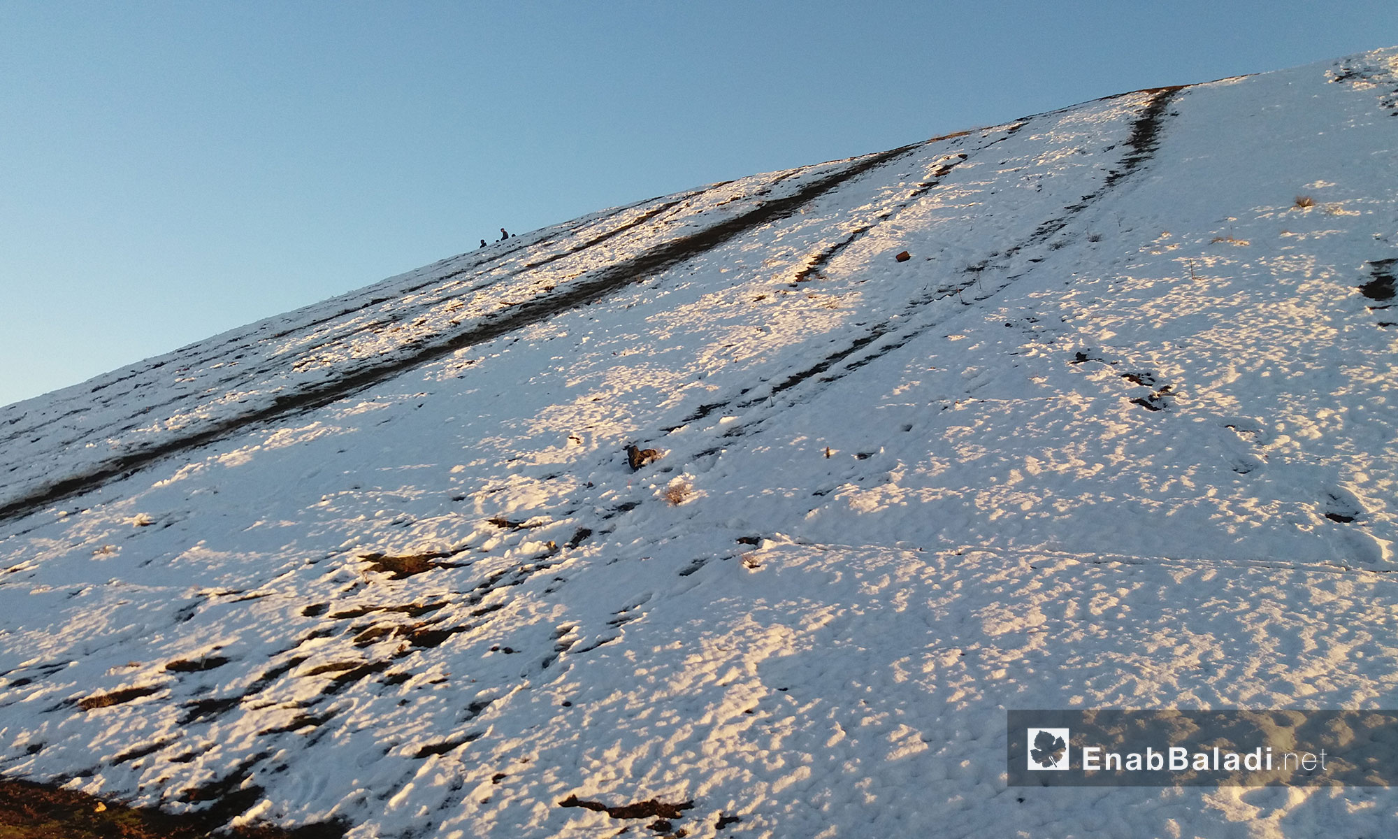 تلة دابق بعد تساقط الثلوج - 29 كانون الثاني 2017 (عنب بلدي)